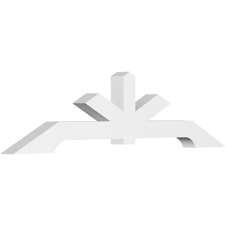 Ekena Millwork Vanguard Architectural Grade PVC Gable Bracket, 108"W x 27"H x 6"D x 6"F, 6/12 Pitch GBP108X27X0606VAN00